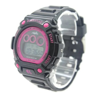 Submariner นาฬิกาผู้หญิงและเด็ก สายยาง ระบบ (Digital) - SS20025 (Black-Pink)