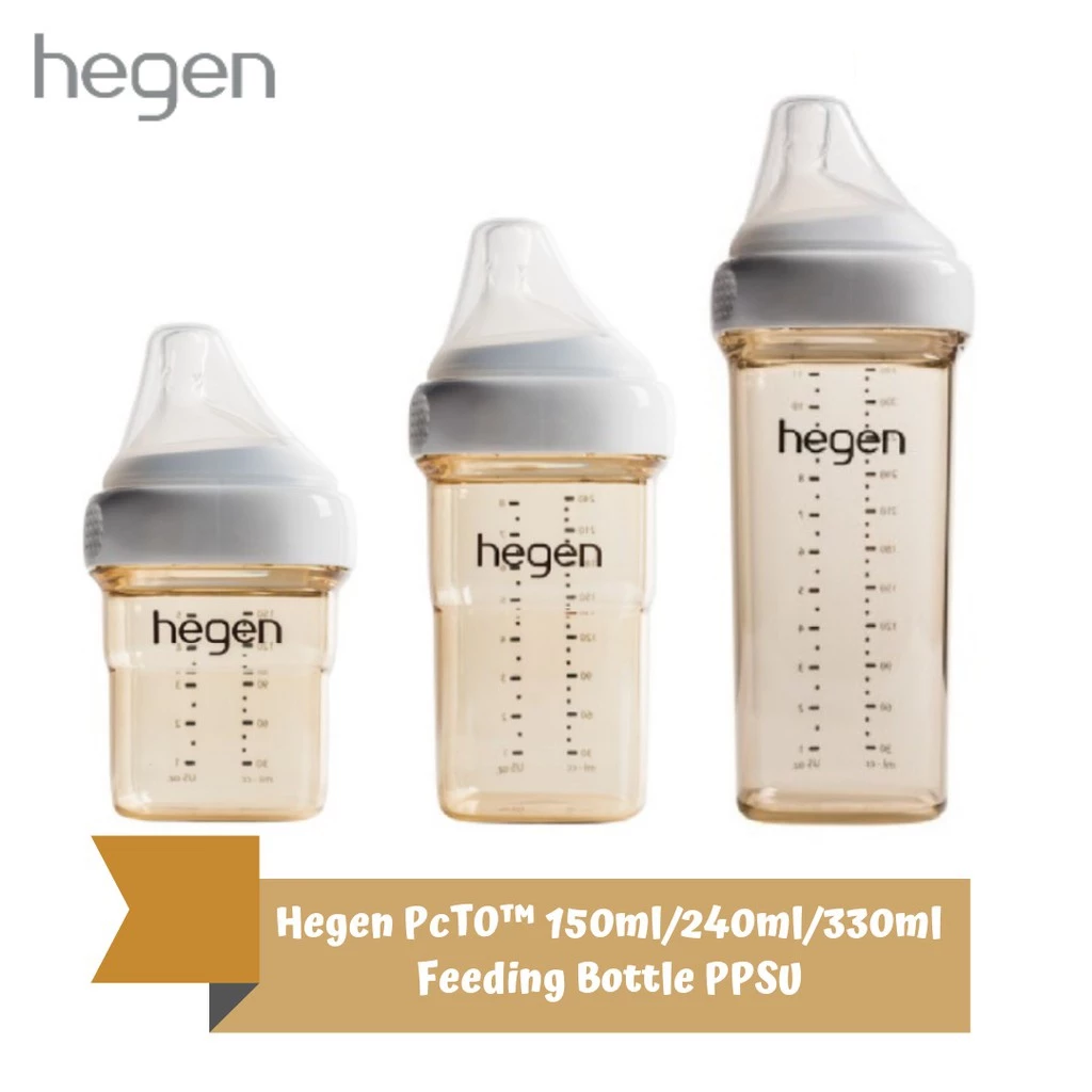 Hegen PCTO ขวดนม PPSU 150ML 240ML 330ML / 5OZ 8OZ 11OZ ขวดนมขวดดื่ม Teat Botol Susu Puting