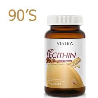 VISTRA Soy Lecithin 1200mg Plus Vitamin E 90 แคปซูล