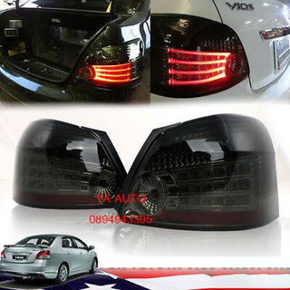 ไฟท้าย ไฟท้ายแต่ง TOYOTA VIOS 2007 2008 2009 2010 2011 2012 สโมก Smoke LED