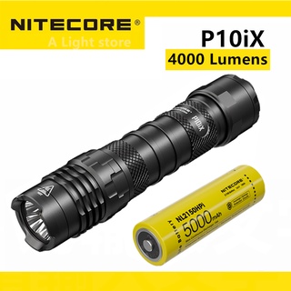 Nitecore P10iX ไฟฉาย แบบชาร์จไฟได้ 4000 ลูเมน USB 5000mAh NL2150HPi