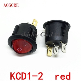 Kcd1-105 สวิตช์ขาตั้งกล้อง ทรงกลม สีเหลือง สีแดง พร้อมโคมไฟ 3 ฟุต 2 เกียร์ 23 มม. KCD1-2 6A 250v พร้อมฝาปิด 5 ชิ้น