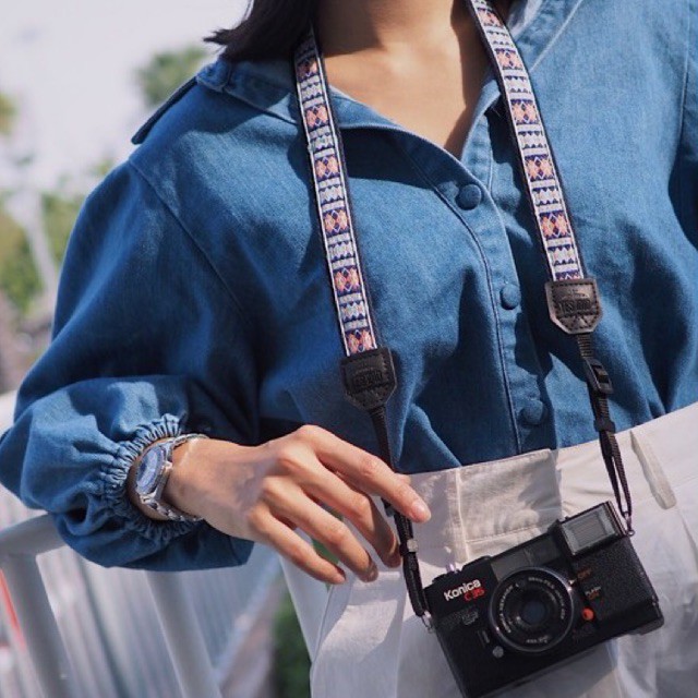 สายคล้องกล้อง Geometric Pattern มี 3 สี - Small size  / Camera Strap สายสะพายกล้อง by YES IDID