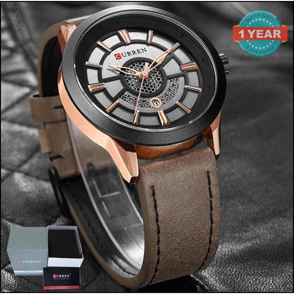 Curren C8330 นาฬิกาข้อมือผู้ชาย Casual Calendar Wristwatch สแตนเลส กันน้ำ 3 ATM