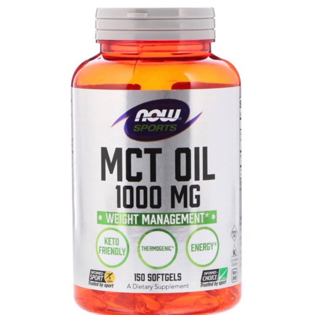 Now ฉลากใหม่ MCT Oil from coconut 1000mg 150 softgel