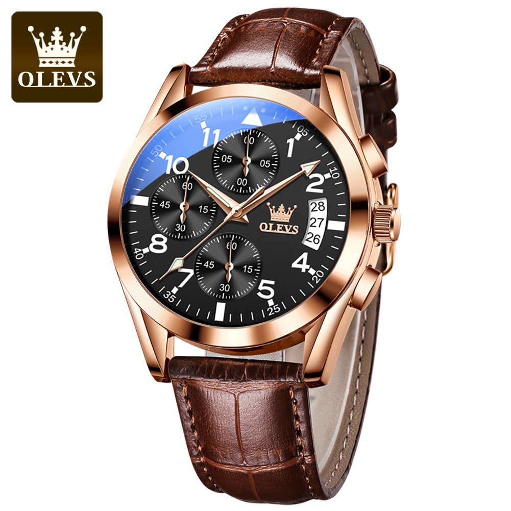OLEVS Original Luxury Watch for Men Quartz Multifunction Fashion