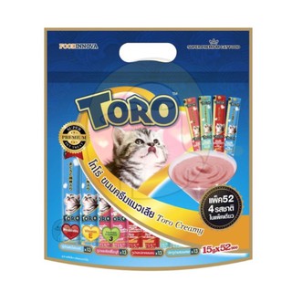 Toro Toro ขนมแมวเลีย แพ็คใหญ่สุดสุด 52 ซอง 4 รสชาติใน 1 แพค😱