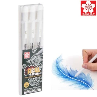 05 / 08 / 10 Sakura Gelly Roll Classic white pen ปากกาหมึกสีขาว