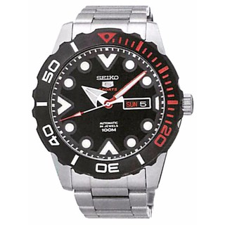 Seiko นาฬิกาข้อมือผู้ชาย สายสแตนเลส รุ่น SRPA07K1 - Black/Silverรับประกัน 1 ปี ของแท้