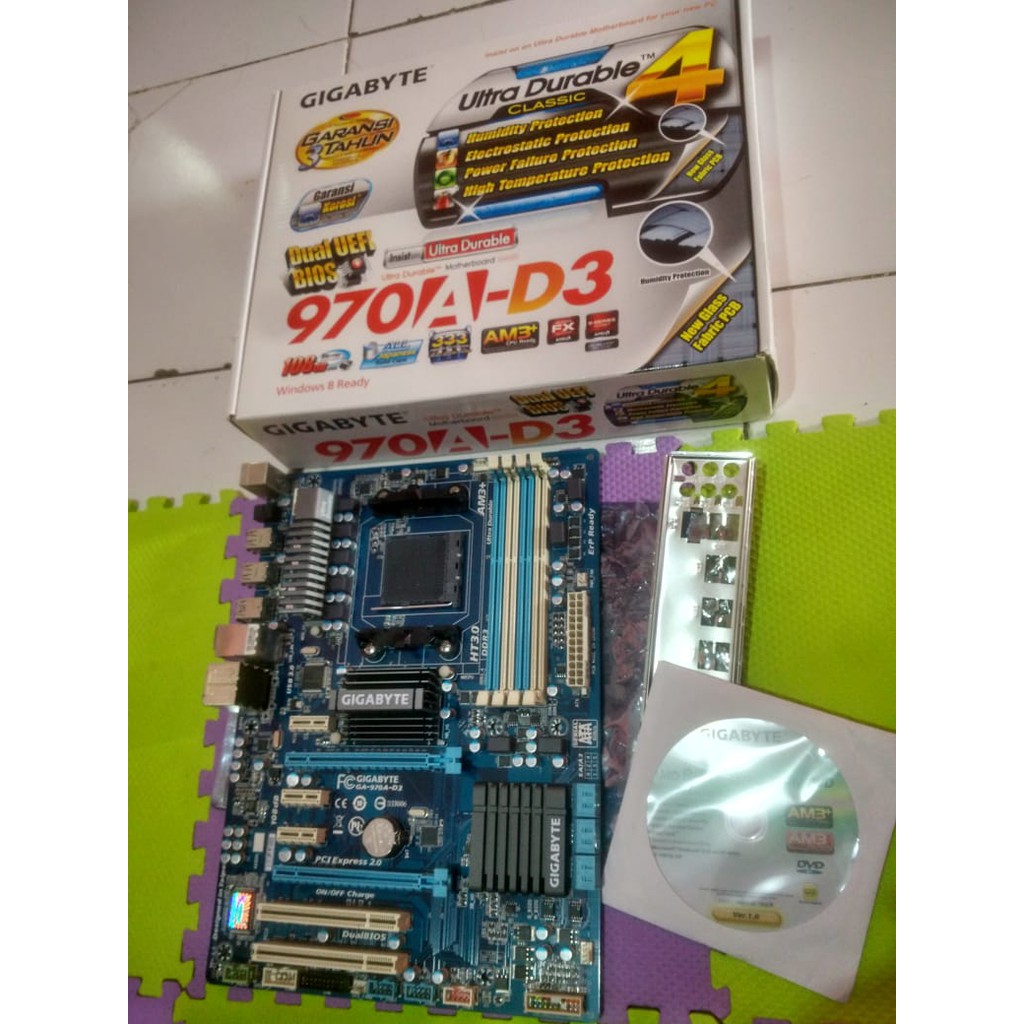 เมนบอร์ดโปรเซสเซอร์ Gigabyte 970A-D3 AMD AM3plus รองรับโปรเซสเซอร์ FX