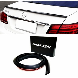 Ducktail spoiler ตูดเป็ด ลิ้นยาง ติดท้ายฝากระโปรง ใส่ได้ทุกรุ่นความยาว 150*5*2 ซม. สีดำ ซามูไร (BLACK)