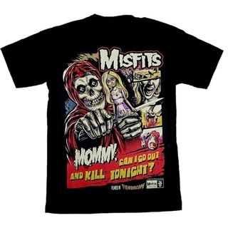 เสื้อยืดโอเวอร์ไซส์บุรุษแฟชั่นผ้าฝ้าย Misfits Fiendiscope ฆ่าแขนสั้นตลกเสื้อยืดเย็นแนวโน้มบุคลิกภาพ teeS-3XL