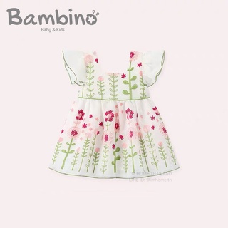 Bambino ชุดเดรสเจ้าหญิง ชุดกระโปรงเด็ก น่ารัก ชุดกระโปรงเดรสเด็ก เสื้อผ้าเด็ก ผ้านุ่ม Girl Dresses