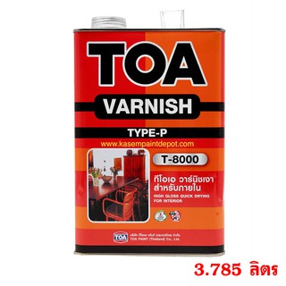 TOA วานิชเงาภายใน วานิชเกรดพรีเมี่ยม หนึ่งเดียวที่ช่างสีเลือกใช้ ( กระป๋องใหญ่ 3.5 ลิตร )