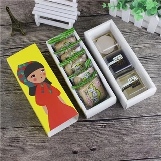 A039 พร้อมส่ง!(แพค10กล่อง) กล่องลิ้นชักลายผู้หญิงน่ารักมากก ใส่ขนม คุกกี้ มาการอง ขนมเปี๊ยะ มีหลายสีหลายแบบให้เลือกค่า
