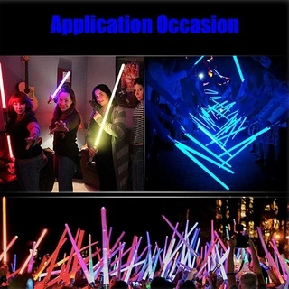 2in1 ไลท์เซเบอร์ Star Wars 7สี2ชิ้น ดาบเลเซอร์พับเก็บได้เปลี่ยนสีเหนี่ยวนำ แท่งเรืองแสง LED ดาบแฟลช