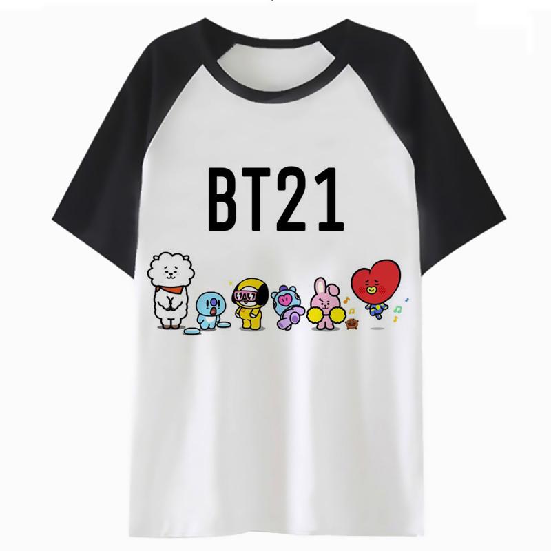 Bts เสื้อยืดลําลองสําหรับสตรีแขนสั้นคอกลมพิมพ์ลาย Crossfit