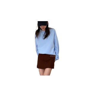 chuuchop_พร้อมส่ง(C7559) ⛱ PREPPER mini skirts กระโปรงสั้นทรงเอสีพื้น มี6สี 3ขนาด