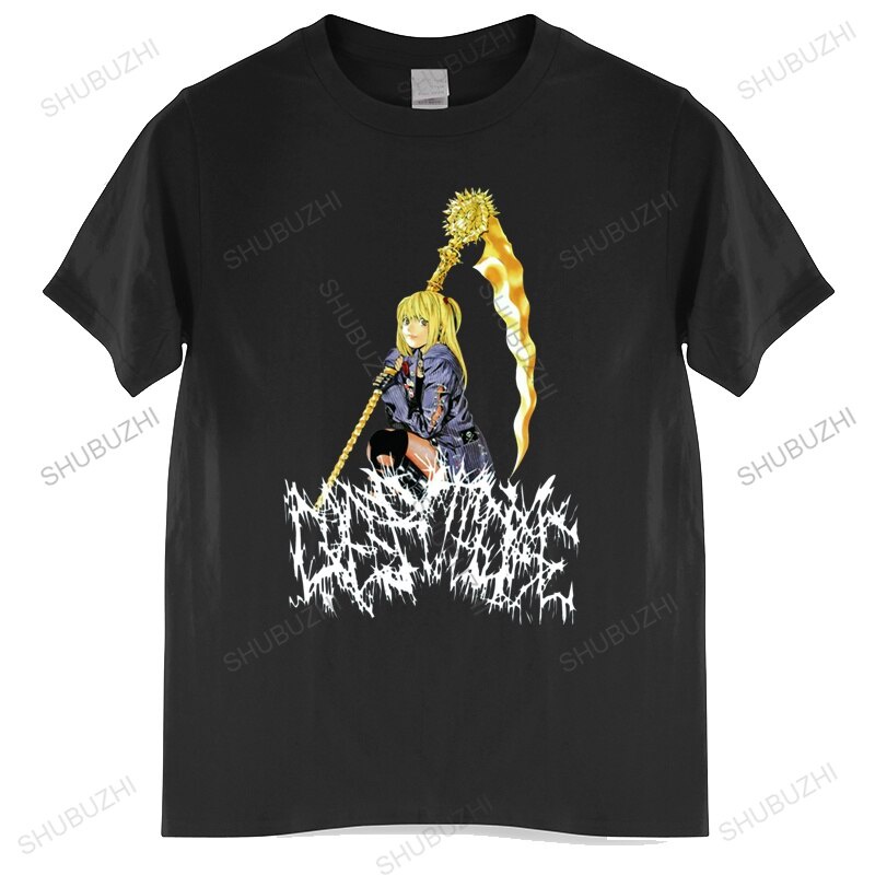 เสื้อยืด ผ้าฝ้ายแท้ พิมพ์ลาย Death Note Death Note Misa Deathmetal สไตล์ฮาราจูกุ สําหรับผู้ชาย