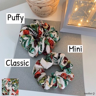 ❤️ พร้อมส่ง ❤️ ยางรัดผมลายทรอปิคอลสุดเก๋ Scrunchies