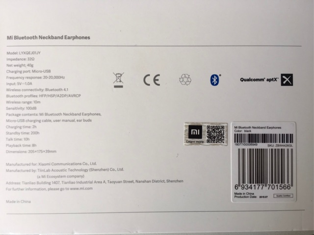 Mi Bluetooth Neckband ประกันXiaomiThailand1ปีศูนย์วีเซิร์ฟพลัสทั่วประเทศ #6