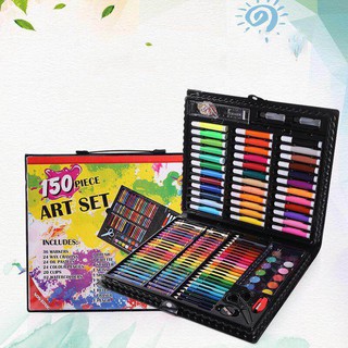 สีเทียน พาเลทชุดระบายสี  ชุดระบายสี 150 ชิ้น อุปกรณ์ระบายสี วาดภาพระบายส อุปกรณ์ระบายส