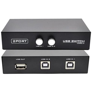 2 Port USB 2.0 Sharing Manual Switch Box Hub 2 PCS Share 1 USB Device for Printer Scanner