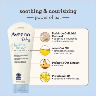 ล๊อตใหม่ พร้อมส่ง 🇺🇸 Aveeno Baby Eczema Therapy Moisturizing Cream ครีมบำรุงผิวเด็ก สำหรับผิวแพ้ มีผด แห้งและคัน