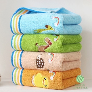 พร้อมส่ง! HK ผ้าเช็ดตัวเด็ก ผ้าขนหนูเด็ก ปักลาย น่ารัก เนื้อ…