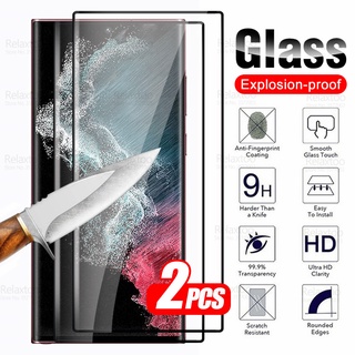 1-2pcs Samsung Galaxy S22 Ultra Screen Protector for SamsungS22 S22Ultra 5G Full Adhesive Protective Glass Tempered Film