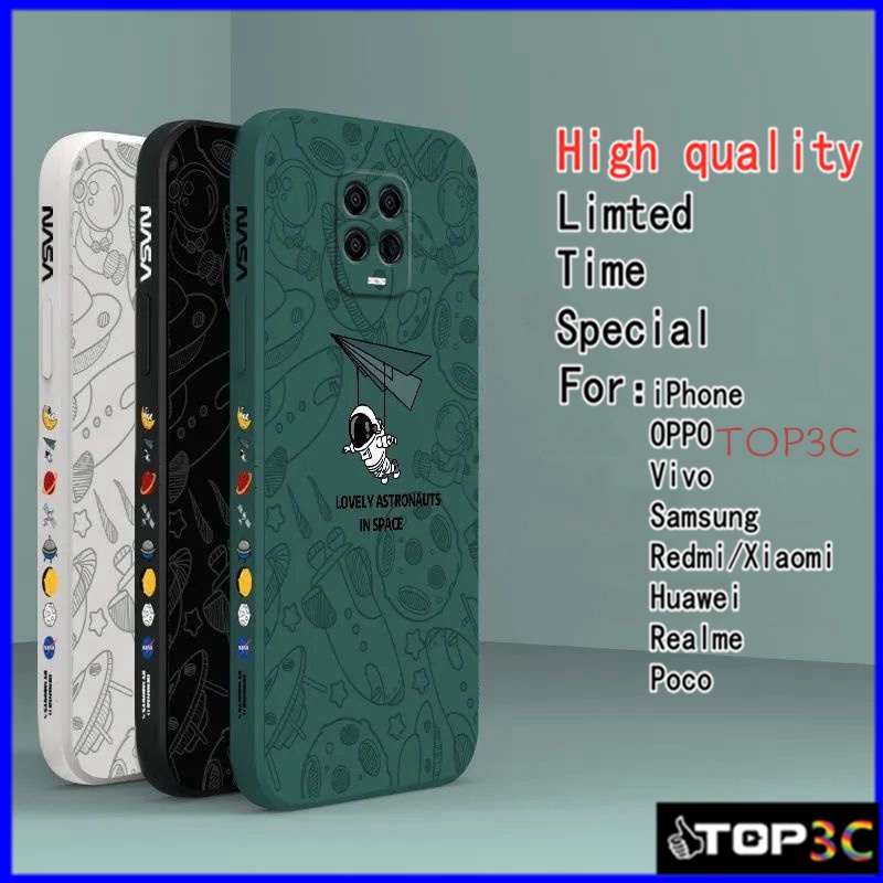 เคส Redmi Note 9S เคส Redmi Note 9 Pro Redmi Note 8 Pro 9 Note 11s Note 11 Pro Note 7 10C 9T 9A 9C Note 10 5G Poco M3 Pro 5G Redmi Note 10S 10 8 Pro 10 Space Nasa เคสมือถือคู่รัก เคสโทรศัพท์ TKR