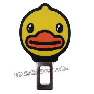 (1 ชิ้น)หัวเสียบเข็มขัดนิรภัยรถยนต์ ตัวหลอกเบลท์ เพื่อตัดเสียงเตือน#B.Duck  ลิขสิทธิ์แท้  /แบบมาตรฐาน