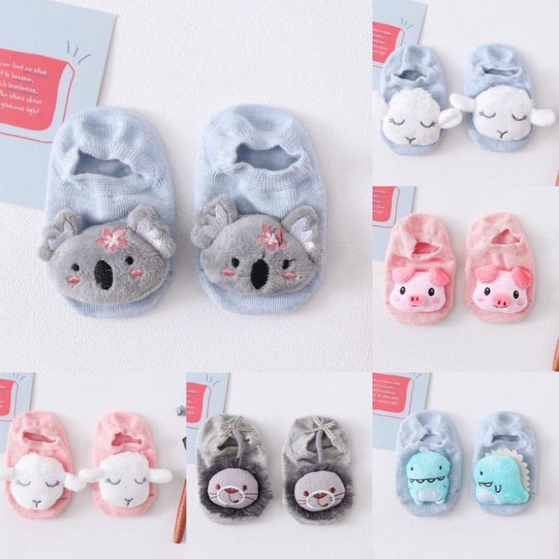 Babybug พร้อมส่ง ถุงเท้าเด็ก แรกเกิด สำหรับทารก เด็กอ่อน มีกันลื่น 0-1ขวบ