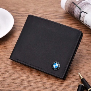 Shopee 9.9 SUPER กระเป๋าสตางค์หนัง ใบสั้น พับได้ ลายโลโก้ BMW F30 สําหรับผู้ชาย