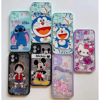 เคสหลังกันกล้องสกรีนลายการ์ตูน iPhone12(6.1)-12promax-12pro-11