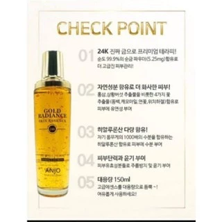 ถูกสุด (สั่งในไลฟ์ลด100)🏆ANJO 24K Gold Radiance Skin Essence 24K Whitening & Anti Wrinkle 150ml.