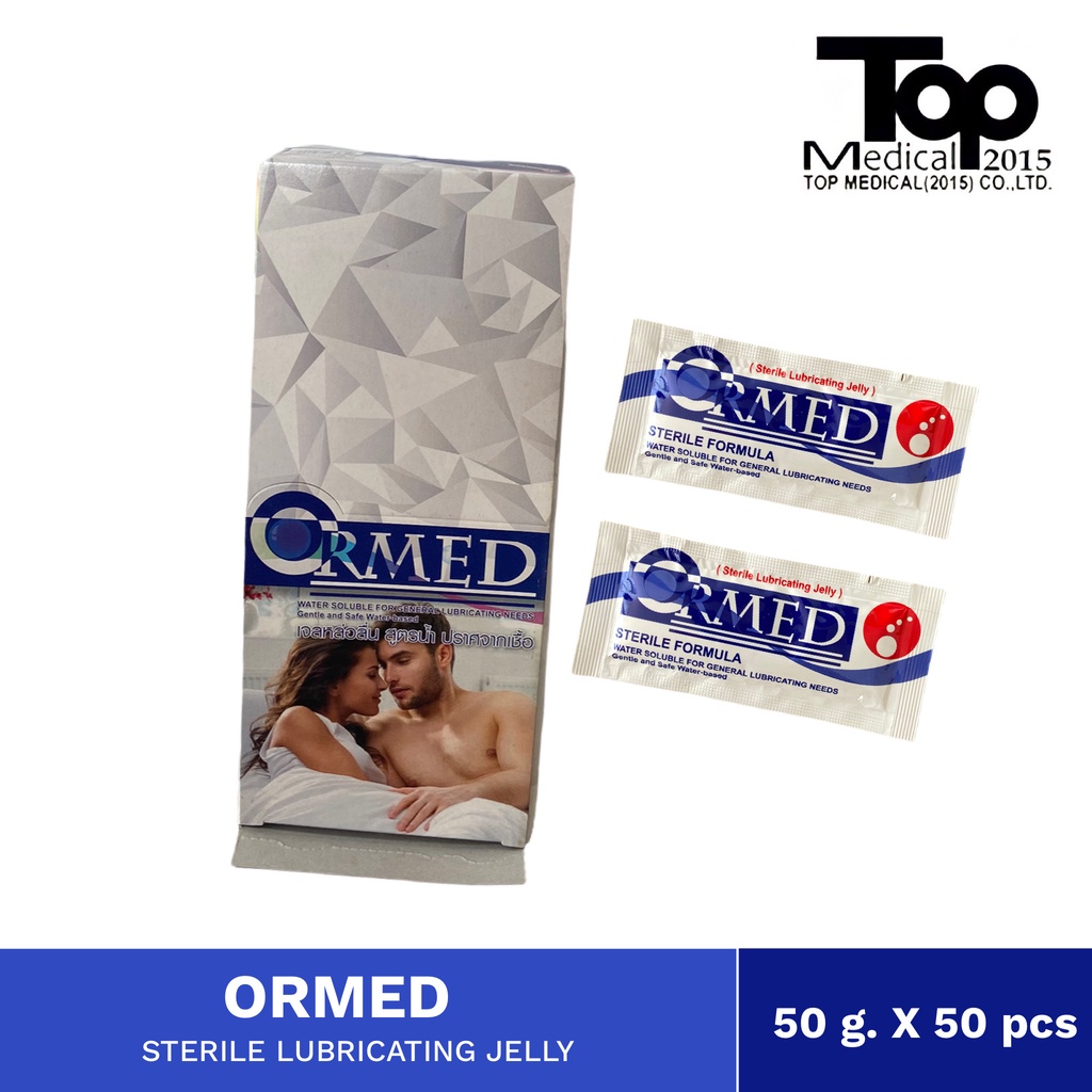 ORMED Sterile Lubricating เจลหล่อลื่น 5 กรัม x 50 ซอง Sterile Lubricating Jelly 50 x 5g sachet singl