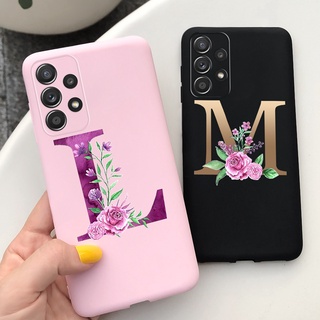 เคสโทรศัพท์มือถือแบบนิ่ม ลายตัวอักษรน่ารัก สําหรับ Samsung Galaxy A23 SM-A235F A23 A 23 4G 5G