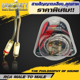 สายสัญญาณ PRIORITY  RCA CABLE สายRCA สายนำสัญญาณภาพและเสียง เกรดพรีเมียม