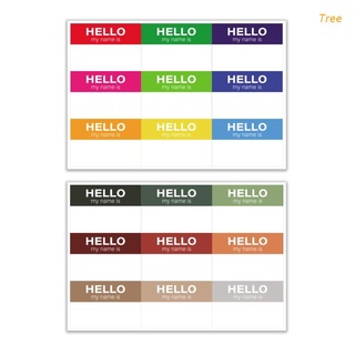 Tree สติกเกอร์ฉลาก ลาย Hello My Name Is Tag สําหรับติดตกแต่งสมุดโน้ต ดินสอ 45 ชิ้น