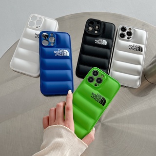 เคสนิ่ม ลาย the North Face Down สีสันสดใส สําหรับ iPhone 8 7 Plus X Xs XR XSMAX 11 12 13 PRO MAX