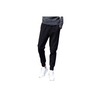 TS MEN กางเกงขายาวลำลอง กางเกงผู้ชาย แฟชั่นสำหรับผู้ชาย (สีดำ)รุ่น L0003