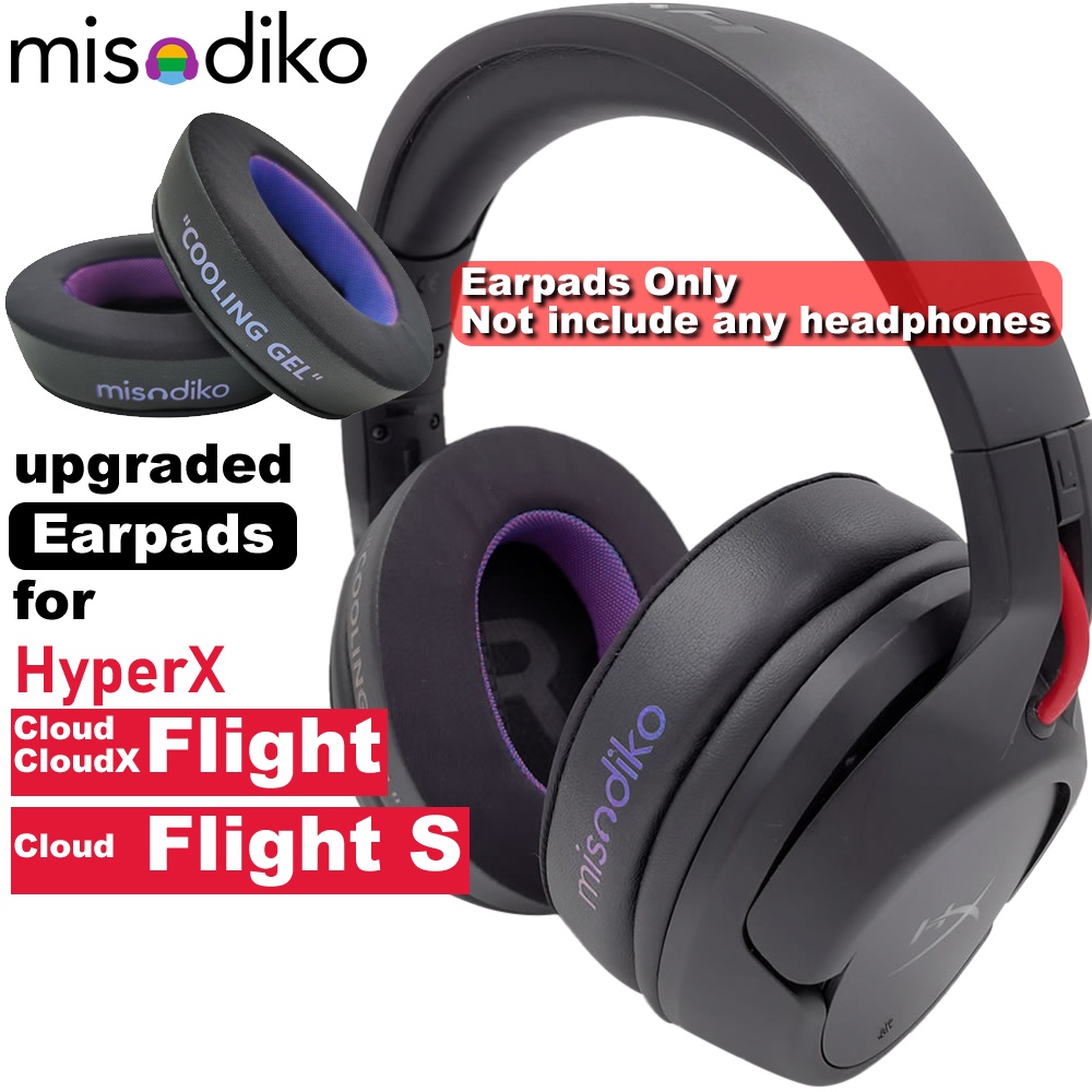 Misodiko แผ่นรองหูฟัง แบบคาดศีรษะ สําหรับ HyperX Cloud (CloudX) Flight Cloud Flight S Gaming Headset