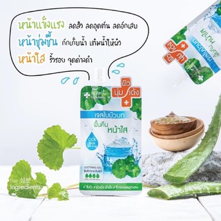 🍀เจลใบบัวบก🍀 หน้าเด้ง ผิวฉ่ำน้ำ ขนาดซองละ 40 กรัม หน้าฟู 💦 รูขุมขนกระชับ ลดสิว ผิวไม่กร้าน . 💚The Ingredients