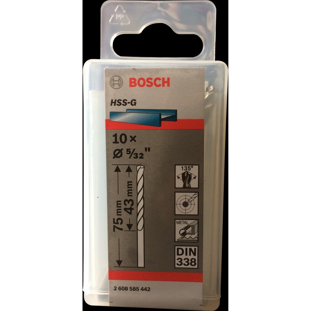 HSS-G METAL DRILL BIT (5/32" 4.0MM) (10 pcs) Code.2608585442