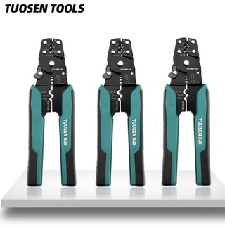 คีม คีมปอกสายไฟ คีมย้ำสายไฟ TUOSEN 8 นิ้วChrome Vanadium Steel Cable Stripping Pliers