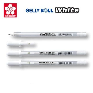 05 / 08 / 10 Sakura Gelly Roll Classic white pen ปากกาหมึกสีขาว