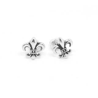 Chrome Hearts Sterling Silver 925 เครื่องประดับเงินแท้ ต่างหู Fleur Stud Earring Code:CED003