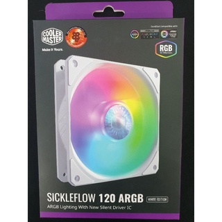 👼🏻🎀ส่งไวทันใจ พร้อมส่งจ้า💿🎐Cooler Master SICKLEFLOW 120 ARGB FAN รุ่น MFX-B2DN-18NPA-R1