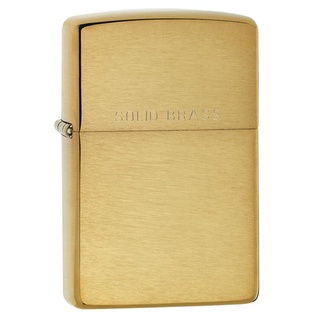 Zippo 204 Brushed Solid Brass ของแท้ Made in USA